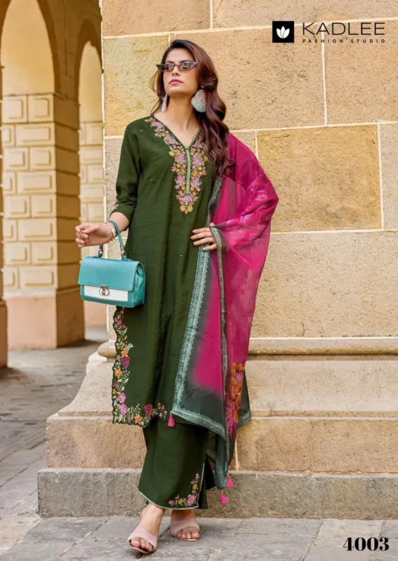 Launching Kadlee Vaari Viscose Weaving With Handworked Kurti With Bottom Dupatta Wholesale 2026