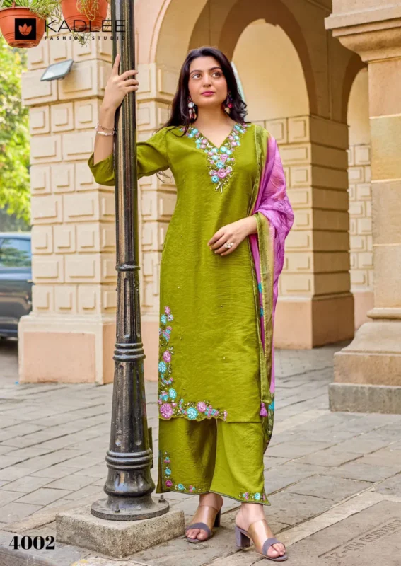 Launching Kadlee Vaari Viscose Weaving With Handworked Kurti With Bottom Dupatta Wholesale 2026