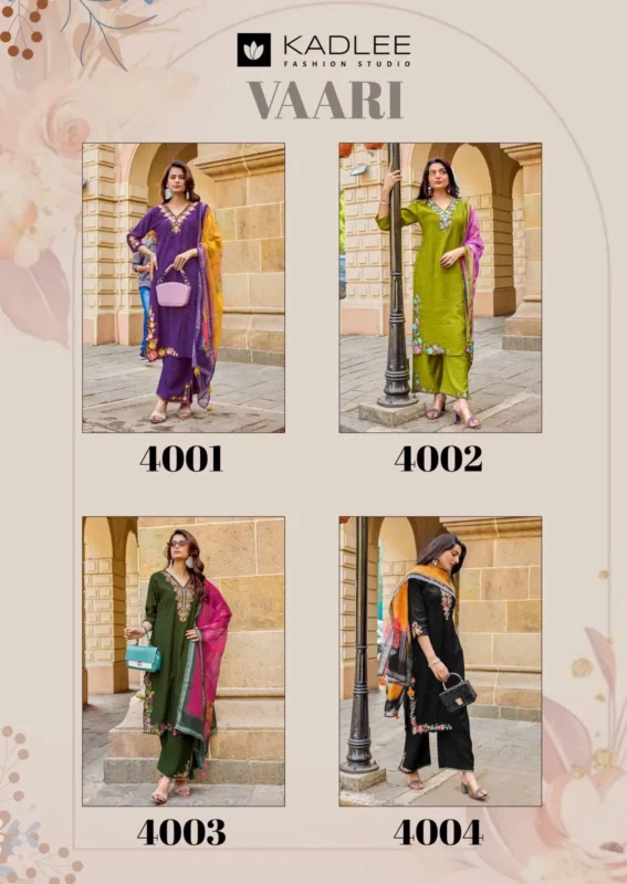 Launching Kadlee Vaari Viscose Weaving With Handworked Kurti With Bottom Dupatta Wholesale 2026