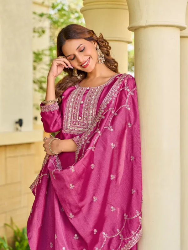Buy Aanchi Prakriti VIchitra Silk Embroidered Fancy Kurti With Bottom Dupatta Wholesale 2026