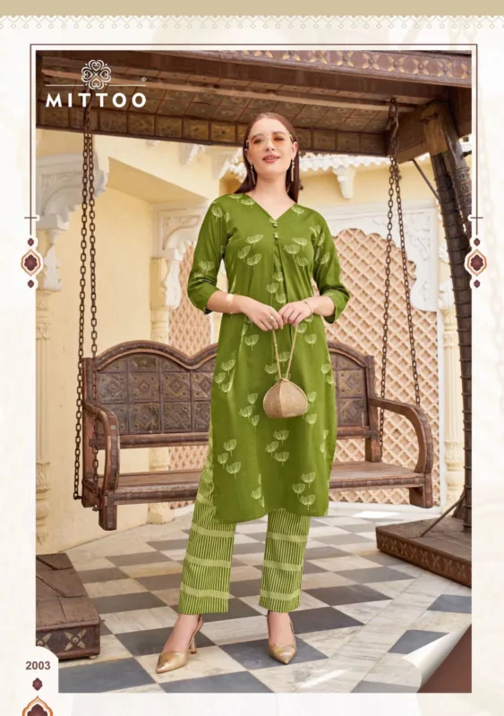 Launching Mittoo Floral Style Cotton Flex Printed Kurti With Pant Collection Wholesale 2026