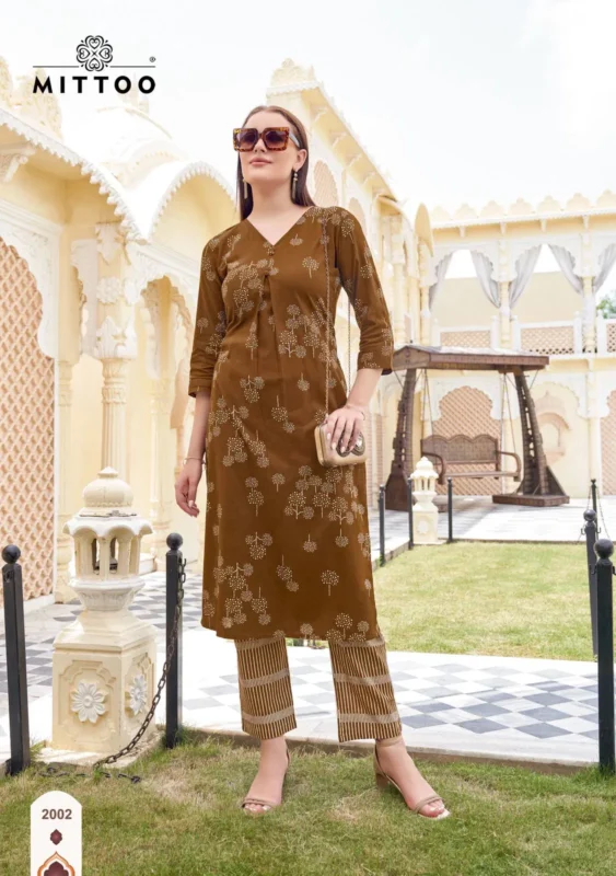 Launching Mittoo Floral Style Cotton Flex Printed Kurti With Pant Collection Wholesale 2026