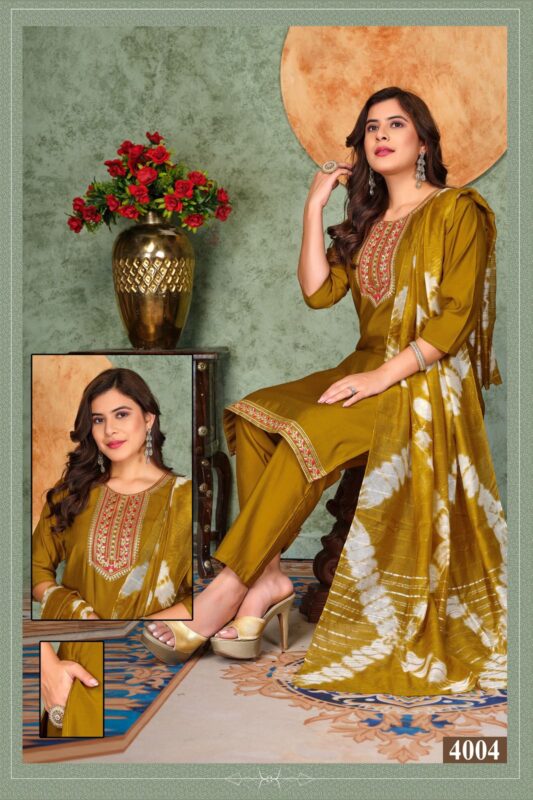 Launching Dnp Noor Vol 3 Roman Silk Kurti Pent With Dupatta Wholesale 2026