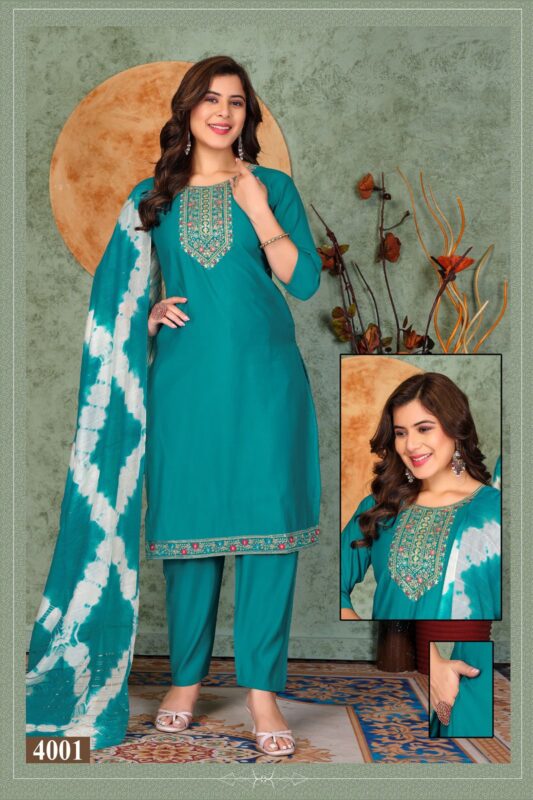 Launching Dnp Noor Vol 3 Roman Silk Kurti Pent With Dupatta Wholesale 2026