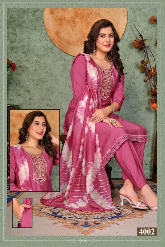 Launching Dnp Noor Vol 3 Roman Silk Kurti Pent With Dupatta Wholesale 2026