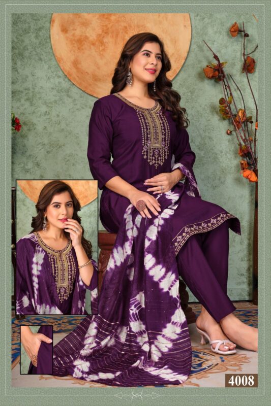 Launching Dnp Noor Vol 3 Roman Silk Kurti Pent With Dupatta Wholesale 2026
