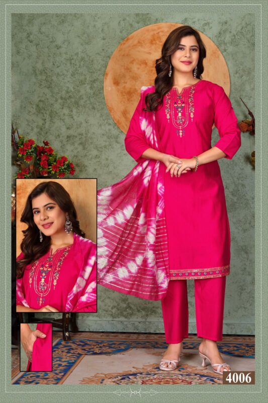 Launching Dnp Noor Vol 3 Roman Silk Kurti Pent With Dupatta Wholesale 2026