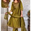 Dnp Paavi Gadwal Silk Kurti Bottom With Dupatta Wholesale