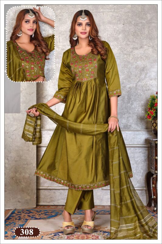 Buy Dnp Paavi Gadwal Silk Kurti Bottom With Dupatta Wholesale 2026