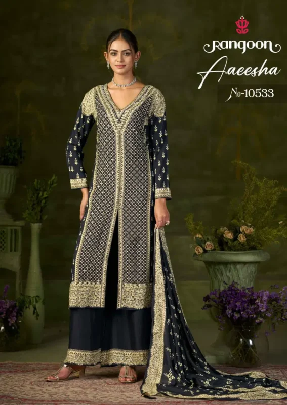 Launching Rangoon Aaeesha Pure Muslin With Digital Printed Kurti With Plazzo Dupatta Wholesale 2026