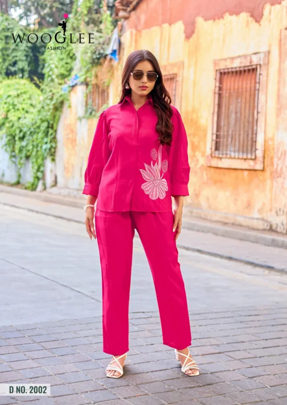 Launching Wooglee High Look Russian Viscose Silk Co Ord Set Collection Wholesale 2026