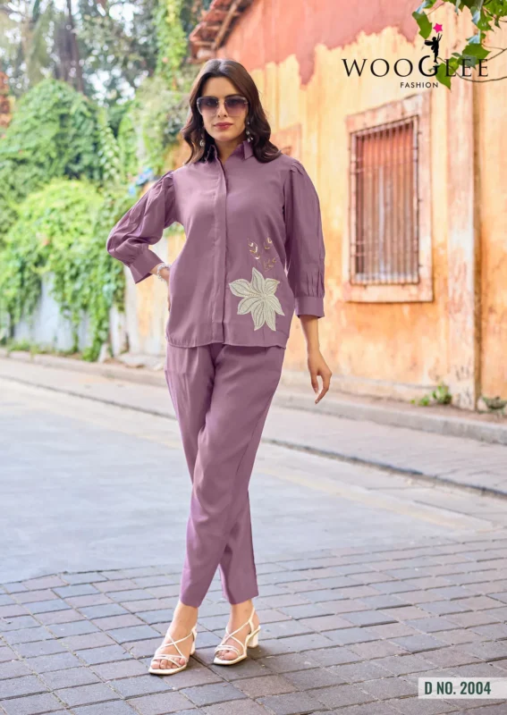Launching Wooglee High Look Russian Viscose Silk Co Ord Set Collection Wholesale 2026