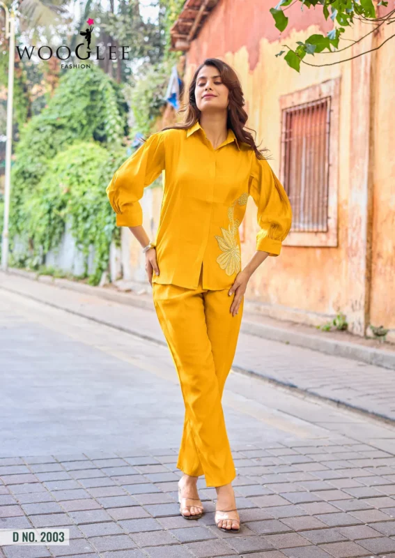 Launching Wooglee High Look Russian Viscose Silk Co Ord Set Collection Wholesale 2026