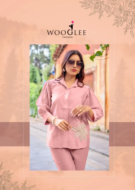 Launching Wooglee High Look Russian Viscose Silk Co Ord Set Collection Wholesale 2026