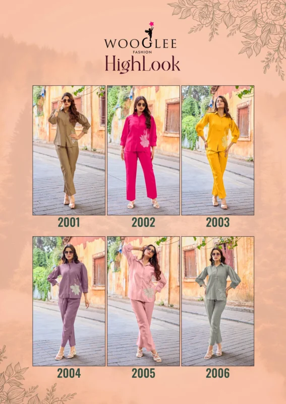 Launching Wooglee High Look Russian Viscose Silk Co Ord Set Collection Wholesale 2026