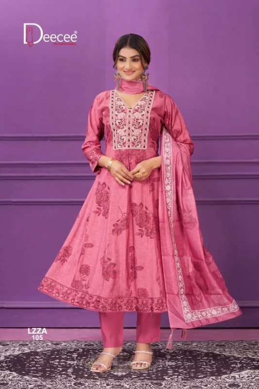Launching Deecee Lizza Kali Style Flared Kurti With Bottom Dupatta Collection Wholesale 2026