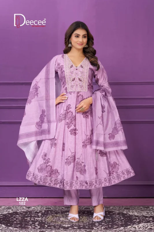 Launching Deecee Lizza Kali Style Flared Kurti With Bottom Dupatta Collection Wholesale 2026