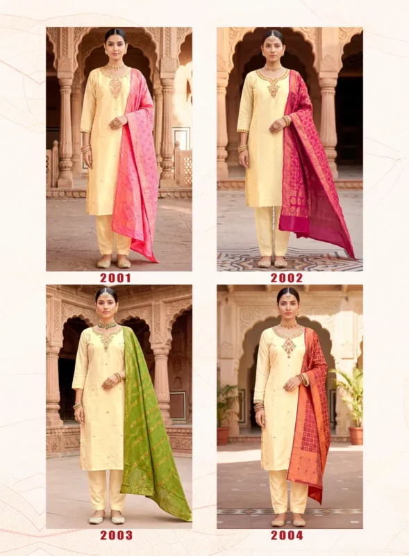 Buy Radhika Kayra Vol 2 Pure Shimmar With Handwork Kurti With Bottom Dupatta Wholesale 2026