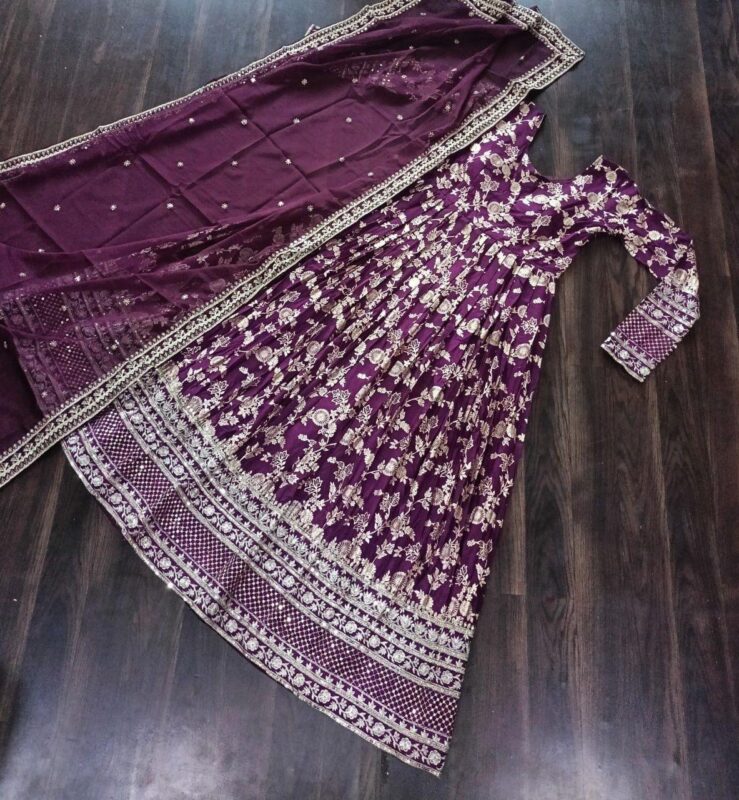 Launching SF LW 9172 Jacquard Gown With Dupatta Wholesale 2026