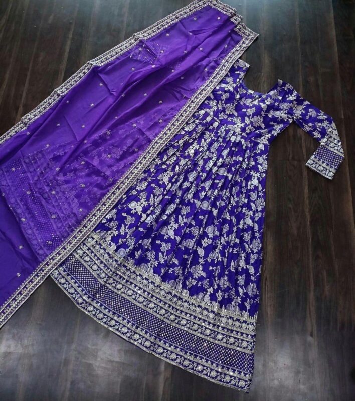 Launching SF LW 9172 Jacquard Gown With Dupatta Wholesale 2026