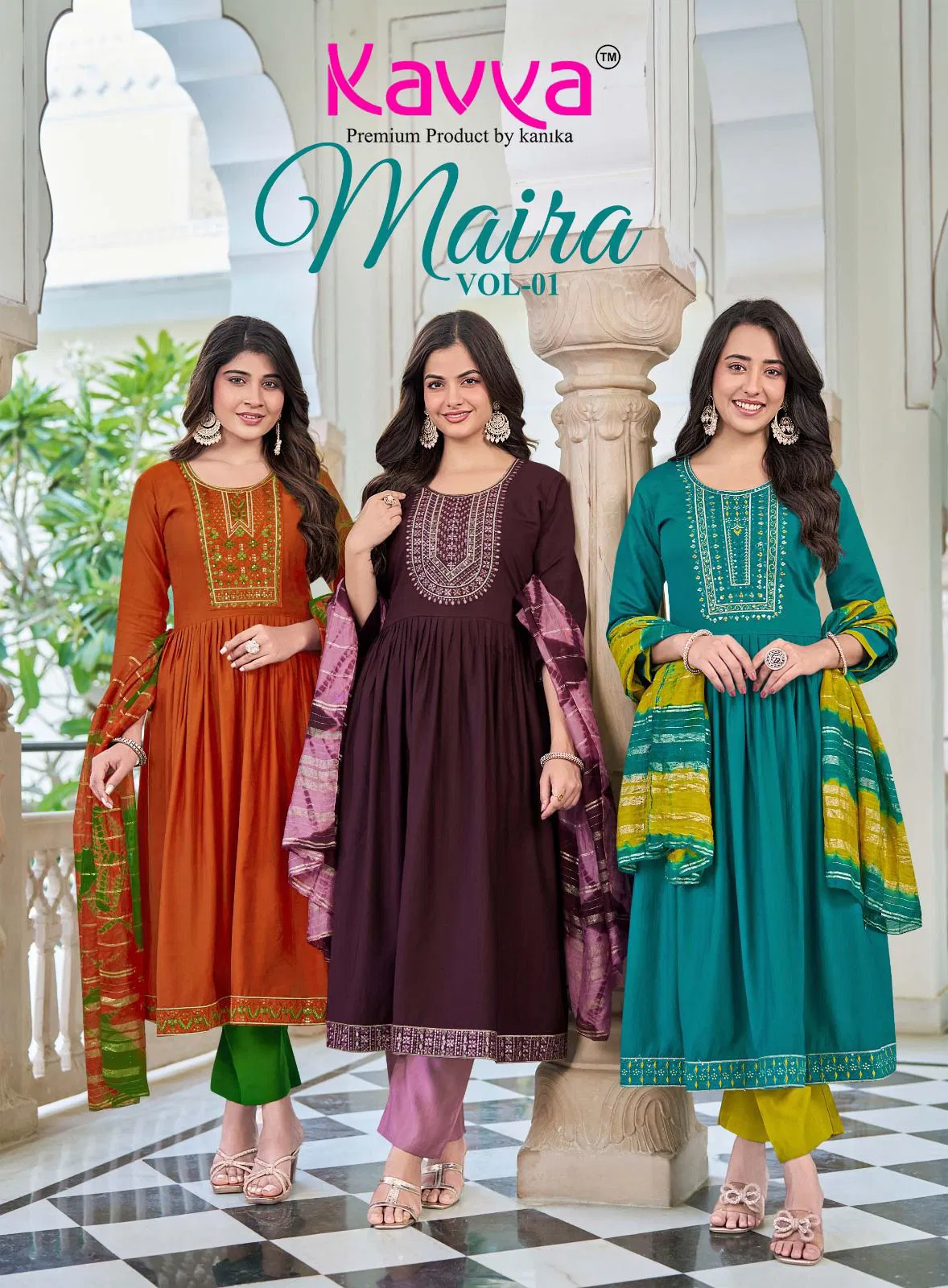 Kavya Maira Vol 1 Vetican Chanderi Zari Fancy Dyeing Top With Bottom And Dupatta Wholesale