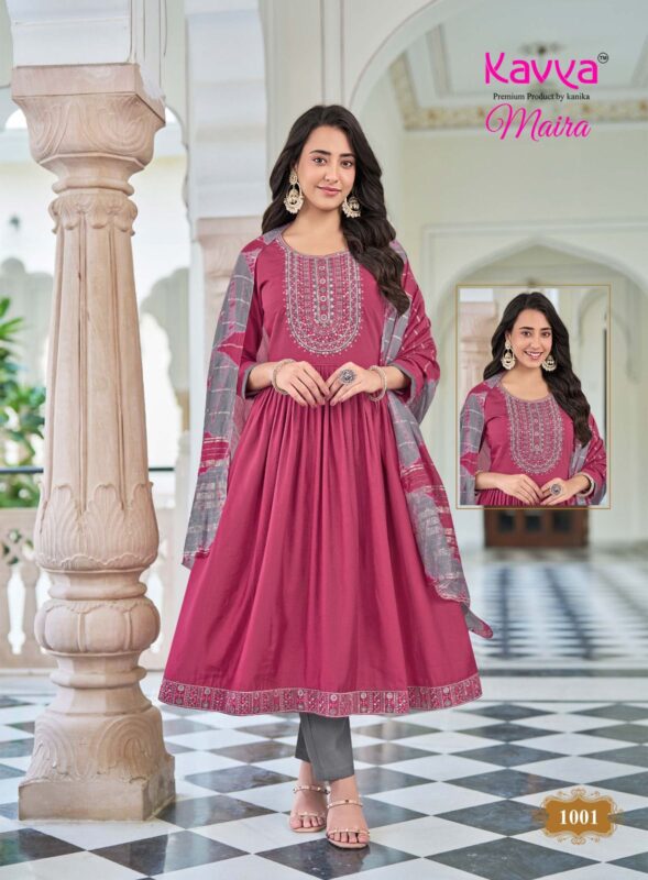 Buy Kavya Maira Vol 1 Vetican Chanderi Zari Fancy Dyeing Top With Bottom And Dupatta Wholesale 2026
