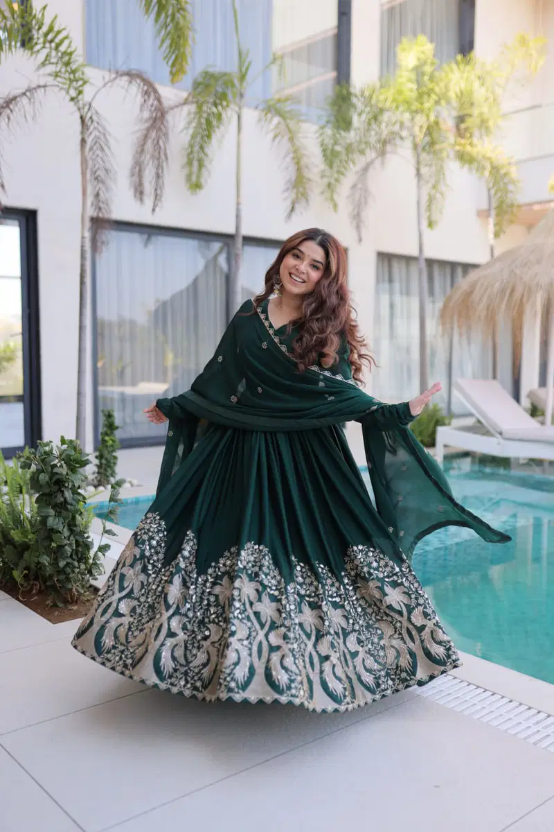 Lw 9316 Rangoli Crush Sequins Embroidered Gown With Dupatta Collection Wholesale