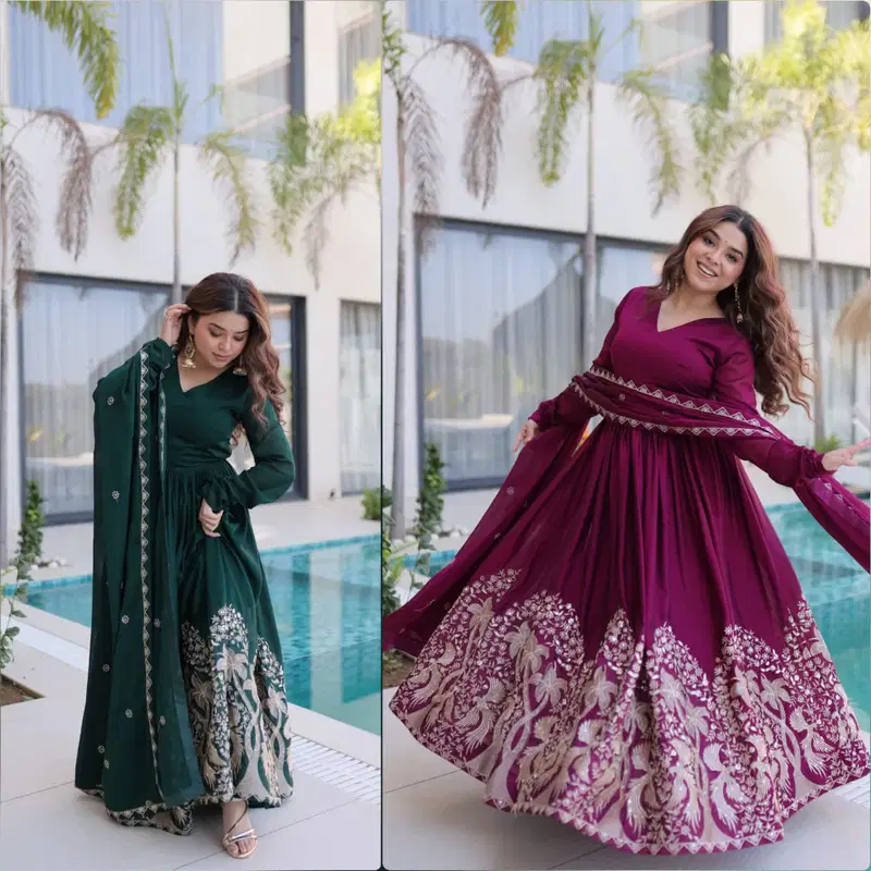 Stylish Lw 9316 Rangoli Crush Sequins Embroidered Gown With Dupatta Collection Wholesale 2026
