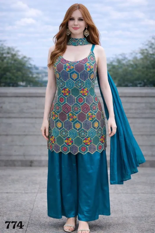 Latest Mrudangi Tanvi Premium Chinon Silk With Embroidered Designer Salwar Kameez Wholesale 2026
