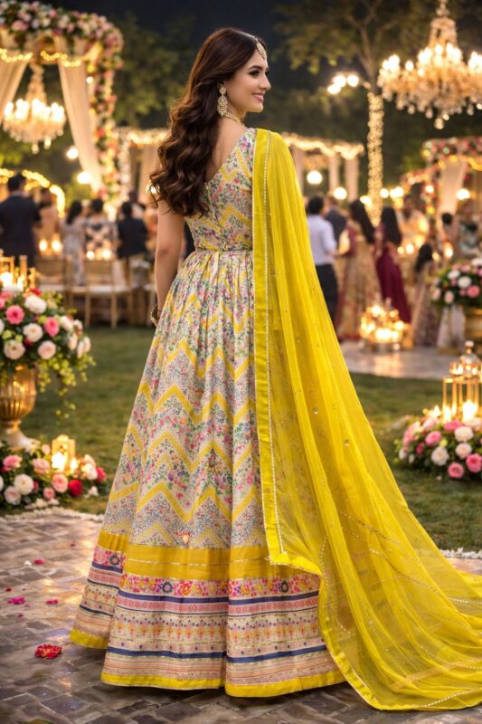 Stylish Mrudangi Muskan Vol 2 Soft Dola Silk Printed With Handworked Gown With Dupatta Collection Wholesale 2026