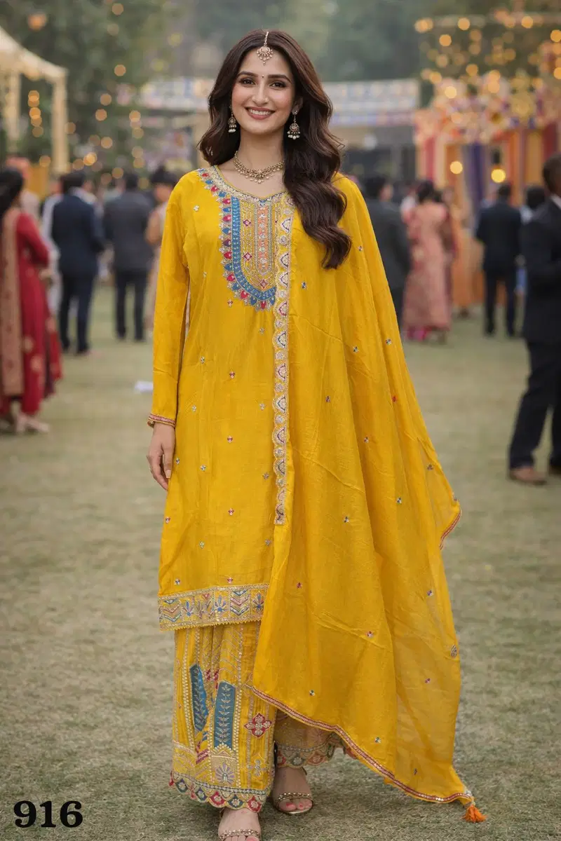Stylish Mrudangi Srivalli Real Chinon Silk Embroidered Salwar Kameez Wholesale 2026