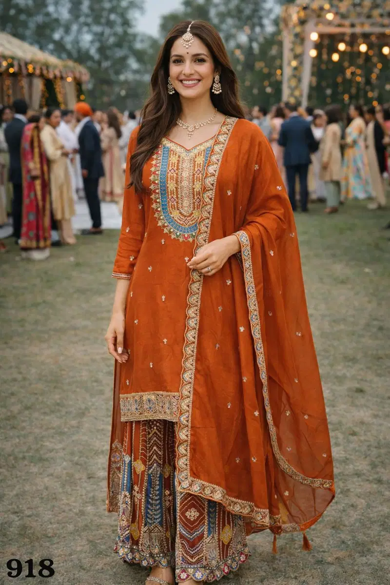 Stylish Mrudangi Srivalli Real Chinon Silk Embroidered Salwar Kameez Wholesale 2026