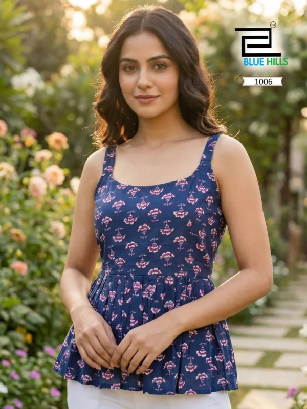 Beautiful Blue Hills Princess Vol 5 Pure Cotton Printed Short Top Collection Wholesale 2026