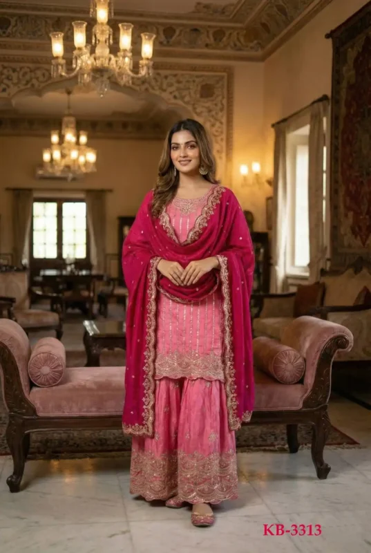 Latest KB 3311 Sharara Suit Wedding Wholesale Market in Surat Wholesale 2026