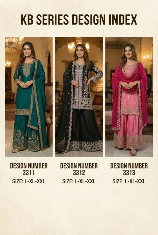 Latest KB 3311 Sharara Suit Wedding Wholesale Market in Surat Wholesale 2026