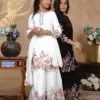 Baby 212 Chinon Silk Sharara Suit Black And White Kid Collection