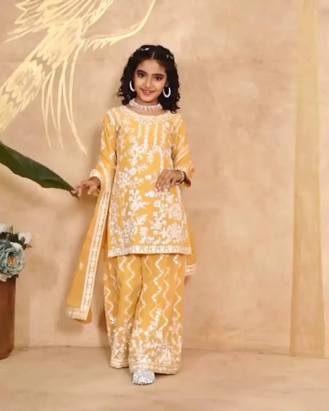 Buy Baby 216 Georgette Sharara Suit With Dupatta Kid Wear Collection Wholesale 2026