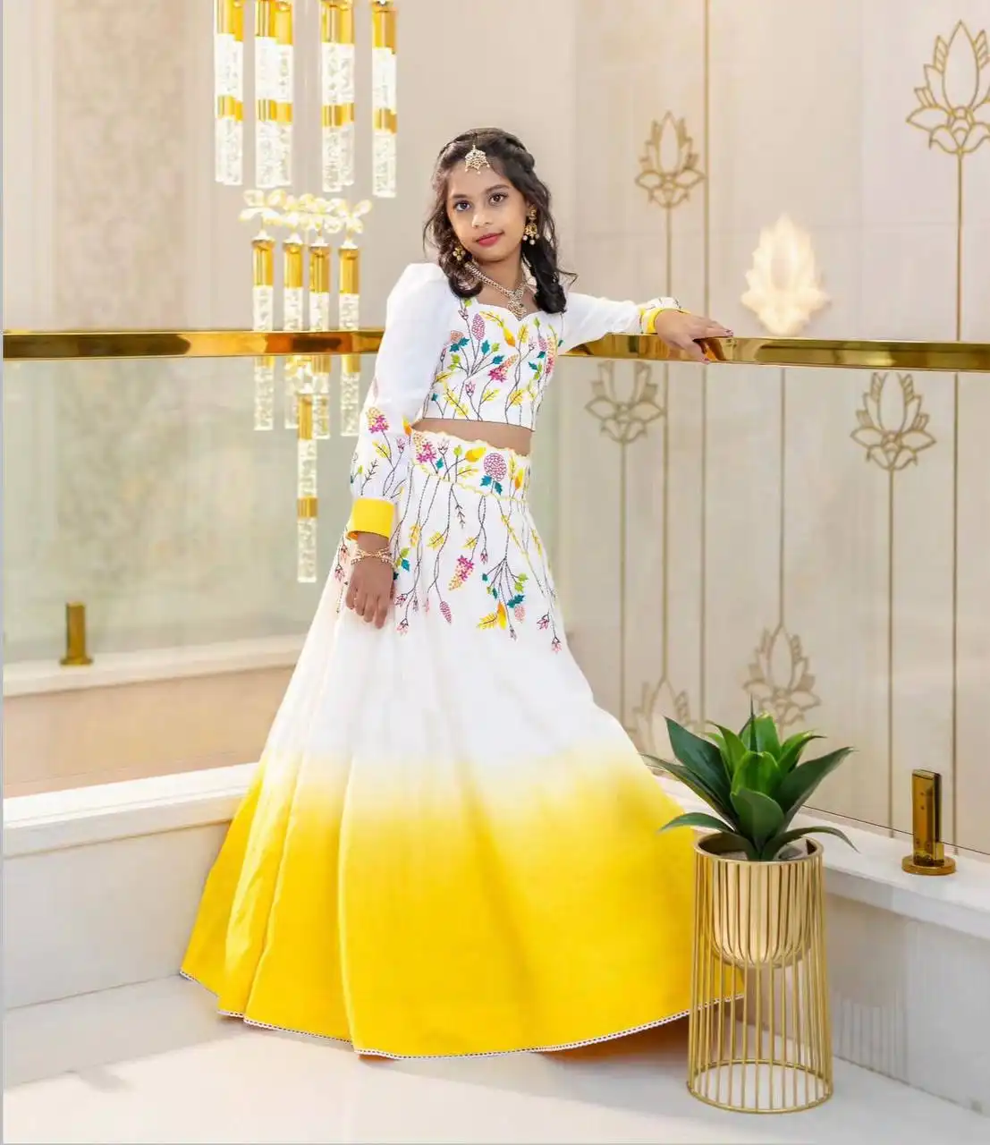 Baby 219 Natural Crepe Silk Kid Wear Lehenga Choli