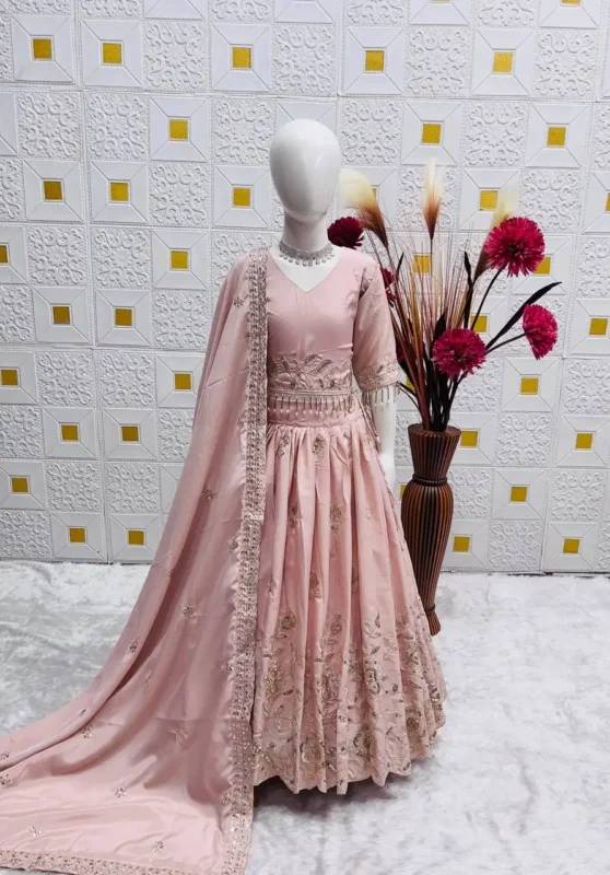 Launching Baby 221 Natural Crepe Kid Wear Design Lehenga Choli Wholesale 2026