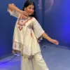 Baby 225 White Pure Khadi Cotton Kid Wear Kurti Pant Design
