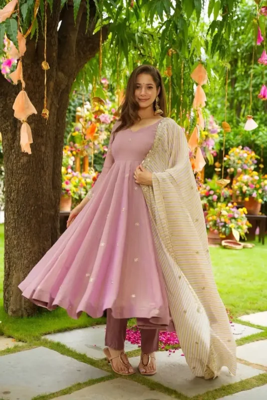 Launching Sabina 5298 Georgette Anarkali Kurti Pant Dupatta Collection Wholesale 2026