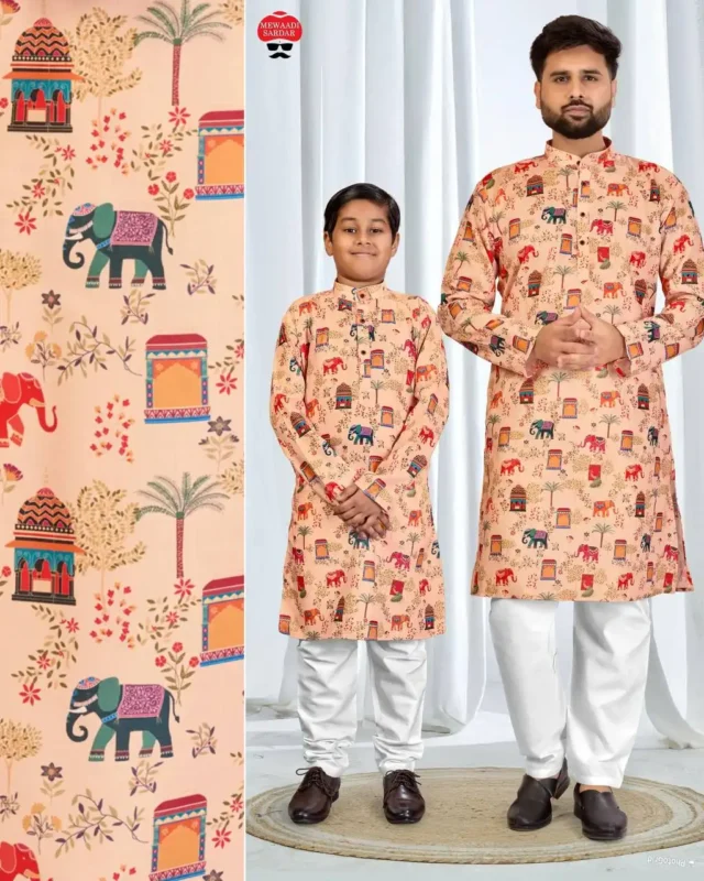 Stylish SS2016 Father And Son Combo Cotton Kurta Pajama Collection Wholesale 2026