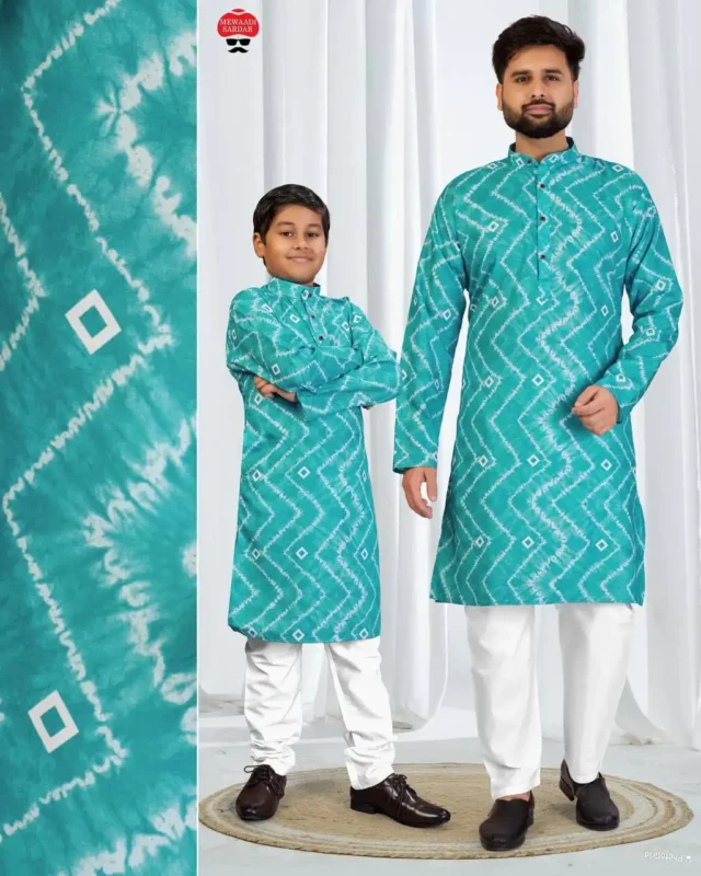 Stylish SS2016 Father And Son Combo Cotton Kurta Pajama Collection Wholesale 2026