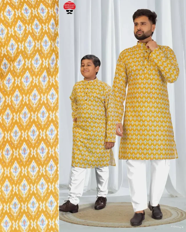 Stylish SS2016 Father And Son Combo Cotton Kurta Pajama Collection Wholesale 2026