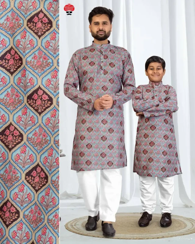 Stylish SS2016 Father And Son Combo Cotton Kurta Pajama Collection Wholesale 2026