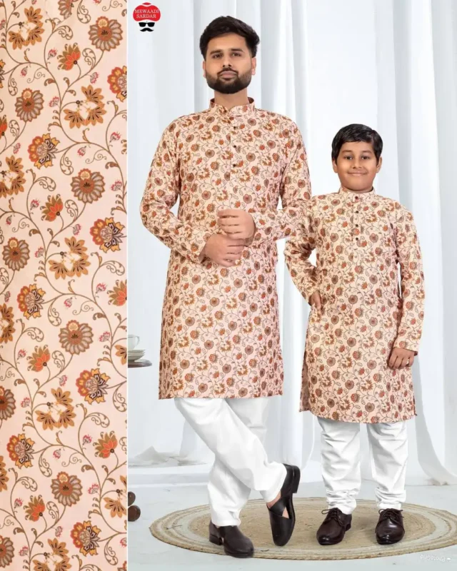 Stylish SS2016 Father And Son Combo Cotton Kurta Pajama Collection Wholesale 2026