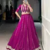 WMN 1699 Chiffon Bandhej Printed Lehenga Choli Collection