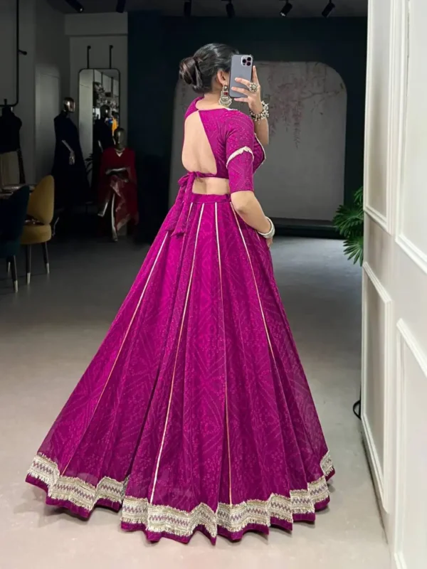 Stylish WMN 1699 Chiffon Bandhej Printed Lehenga Choli Collection Wholesale 2026