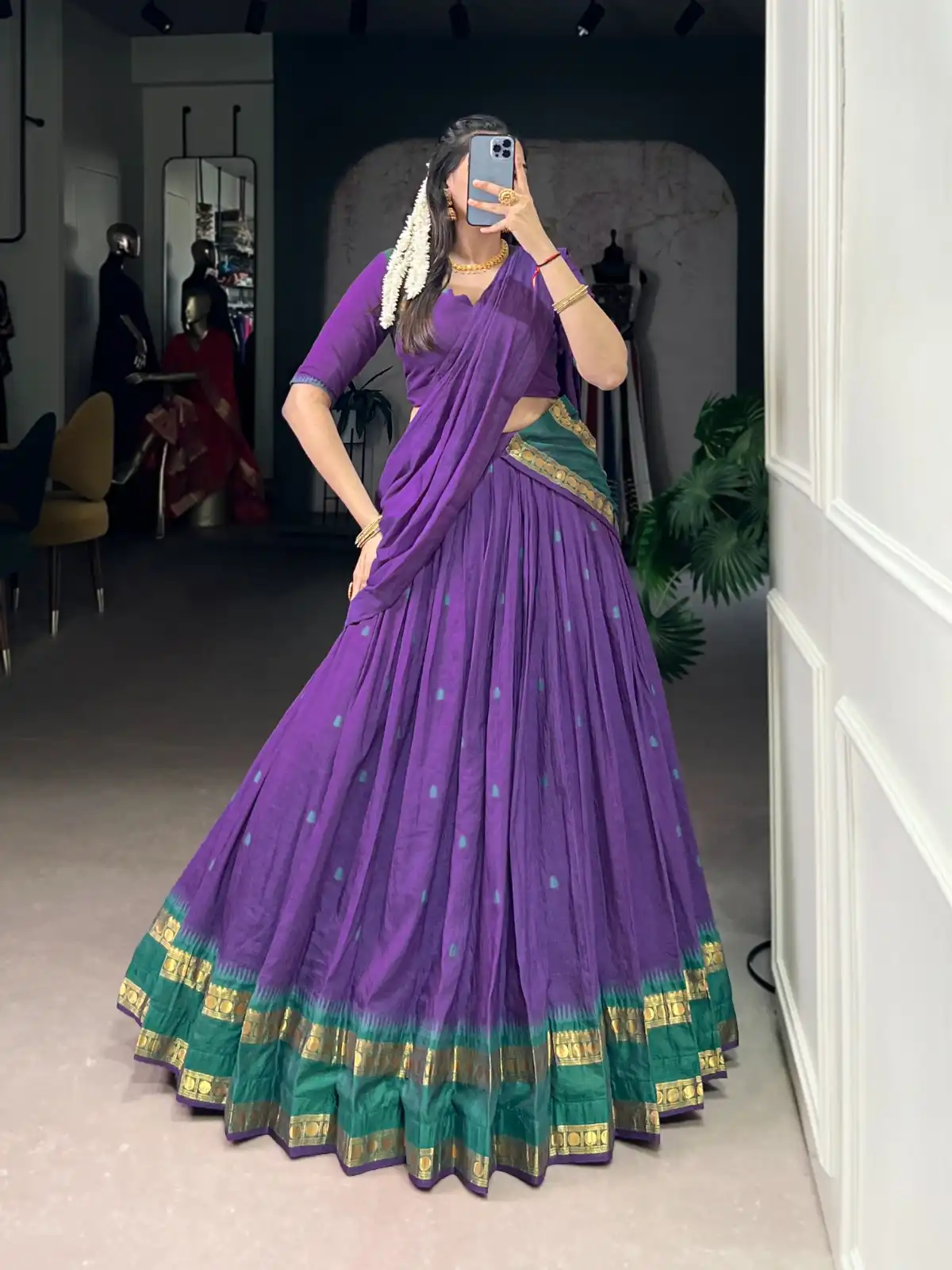 WMN1904 Pure Chanderi Lehenga Choli Collection 2025