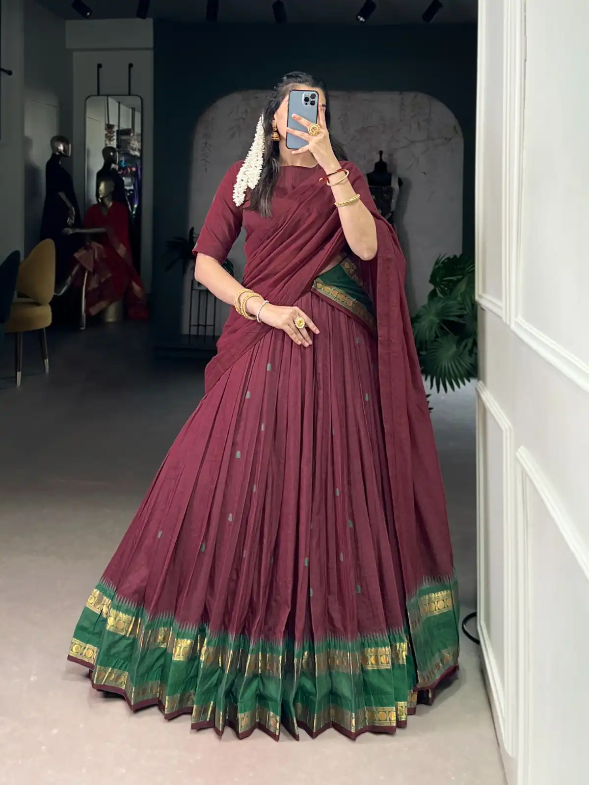 Buy WMN1904 Pure Chanderi Lehenga Choli Collection 2025 Wholesale 2026